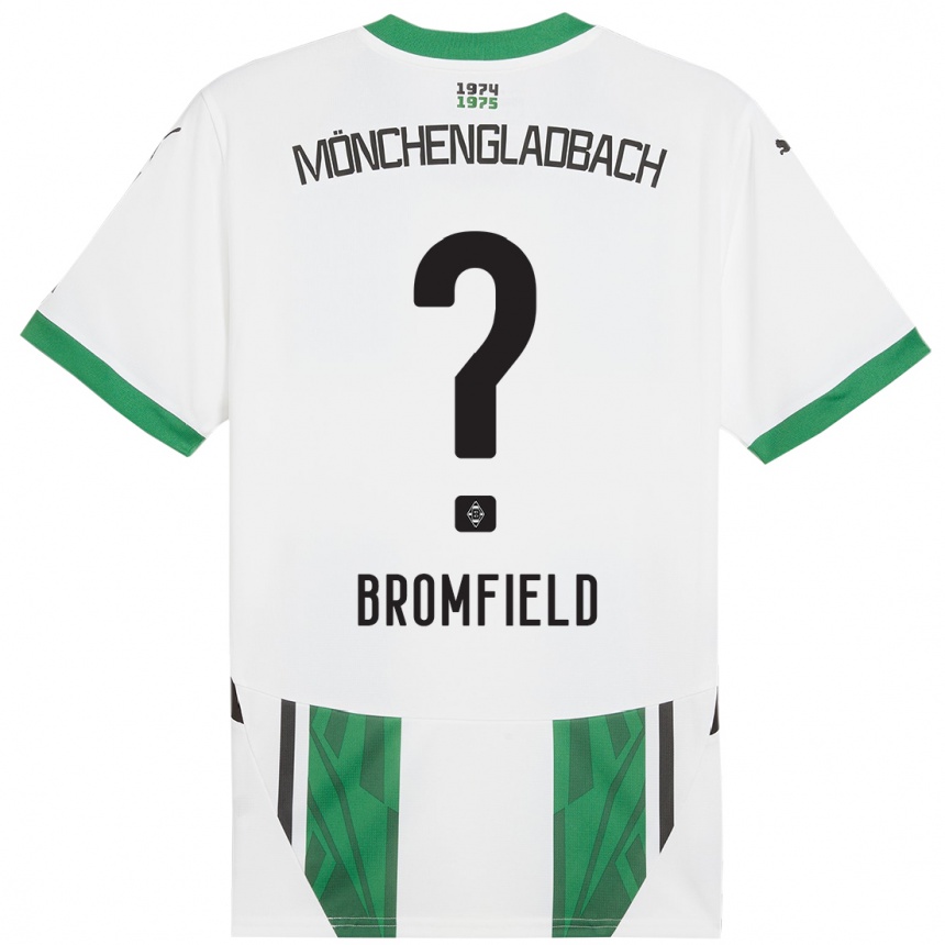 גברים כדורגל Rio Bromfield #0 ירוק לבן ג'רזי ביתית 2024/25