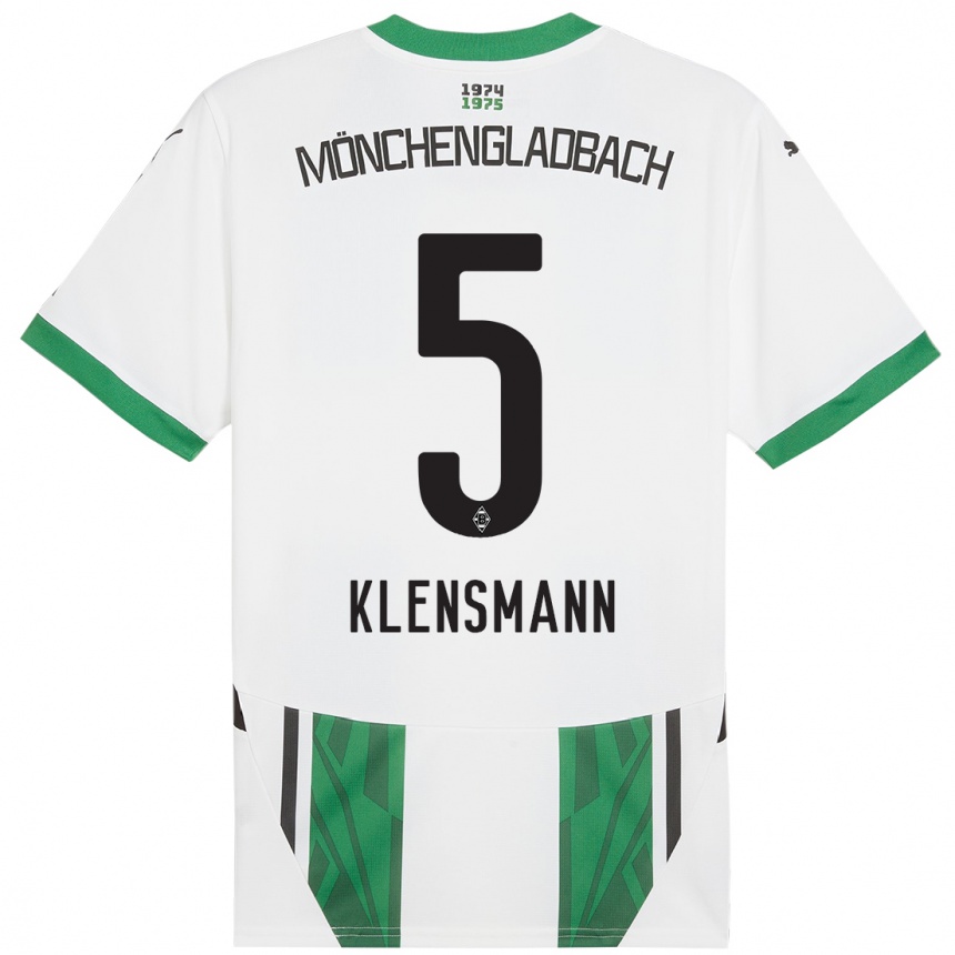גברים כדורגל Paula Klensmann #5 ירוק לבן ג'רזי ביתית 2024/25