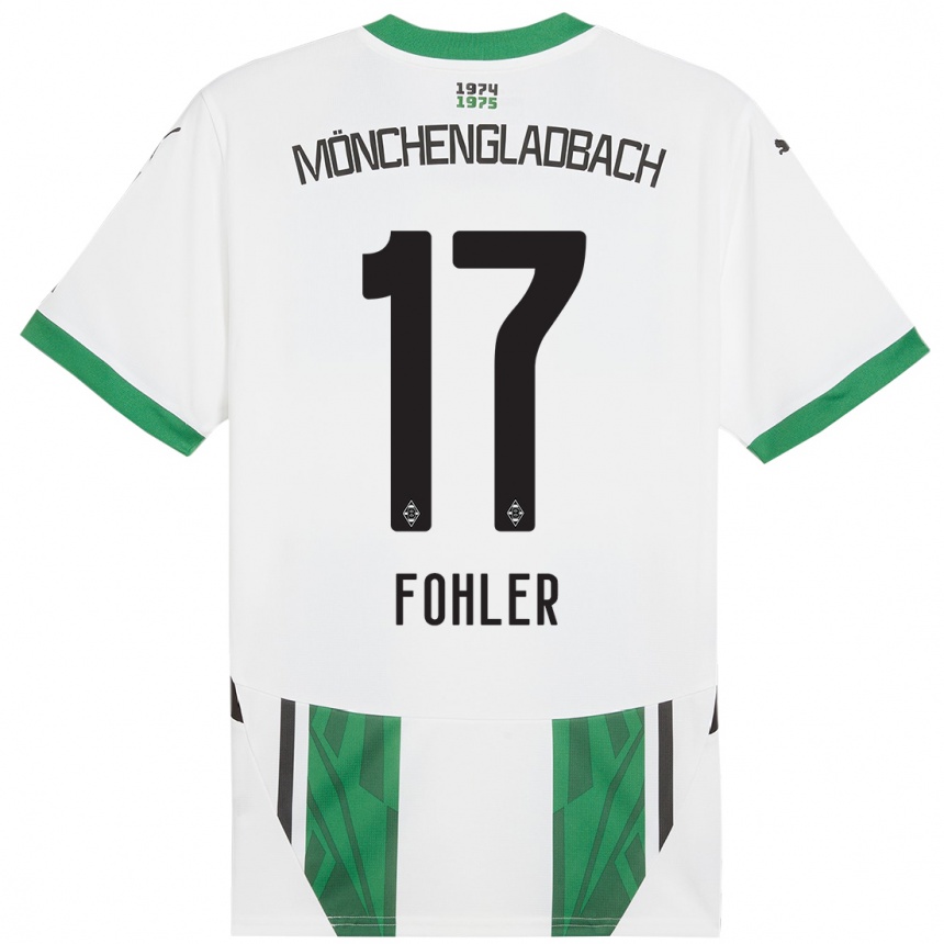 גברים כדורגל Selma Fohler #17 ירוק לבן ג'רזי ביתית 2024/25