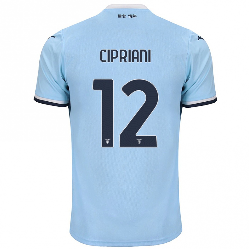 גברים כדורגל Alessio Cipriani #12 כְּחוֹל ג'רזי ביתית 2024/25