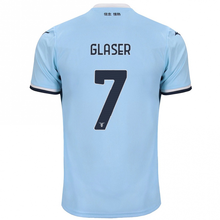 גברים כדורגל Julia Glaser #7 כְּחוֹל ג'רזי ביתית 2024/25