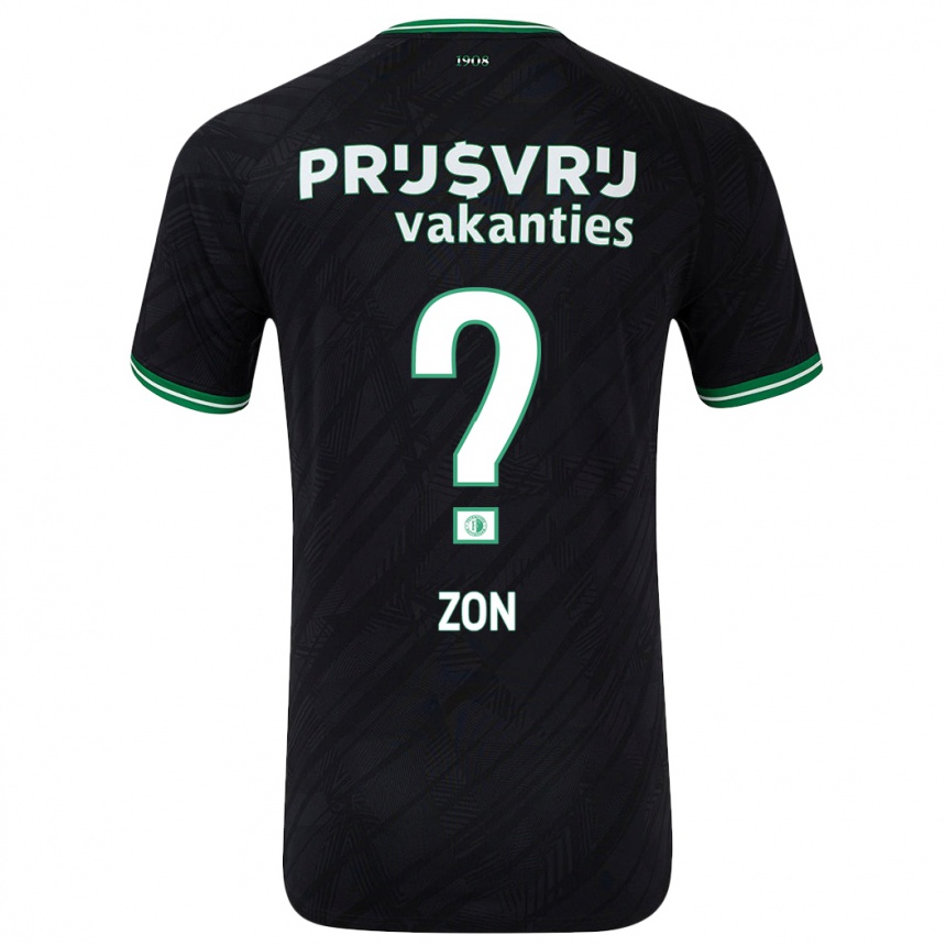 גברים כדורגל Oier Zon #0 ירוק שחור הרחק ג'רזי 2024/25