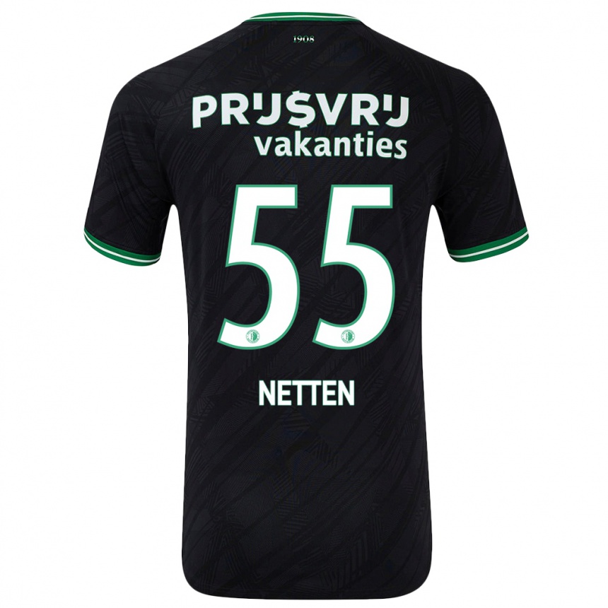 גברים כדורגל Luc Netten #55 ירוק שחור הרחק ג'רזי 2024/25