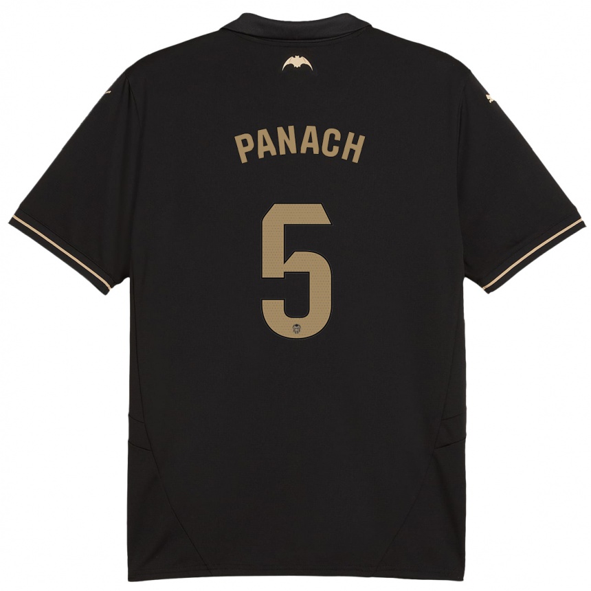 גברים כדורגל Alejandro Panach #5 שָׁחוֹר הרחק ג'רזי 2024/25