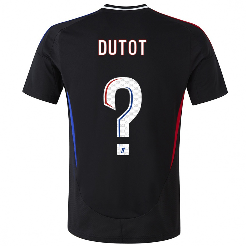 גברים כדורגל Timothée Dutot #0 שָׁחוֹר הרחק ג'רזי 2024/25