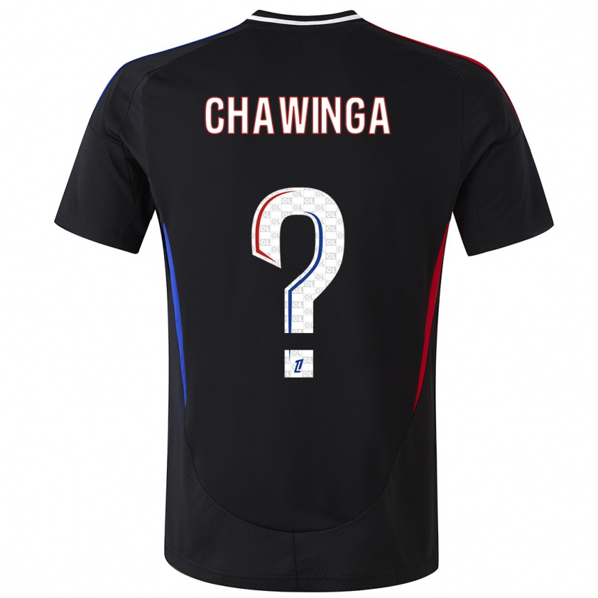 גברים כדורגל Tabitha Chawinga #0 שָׁחוֹר הרחק ג'רזי 2024/25