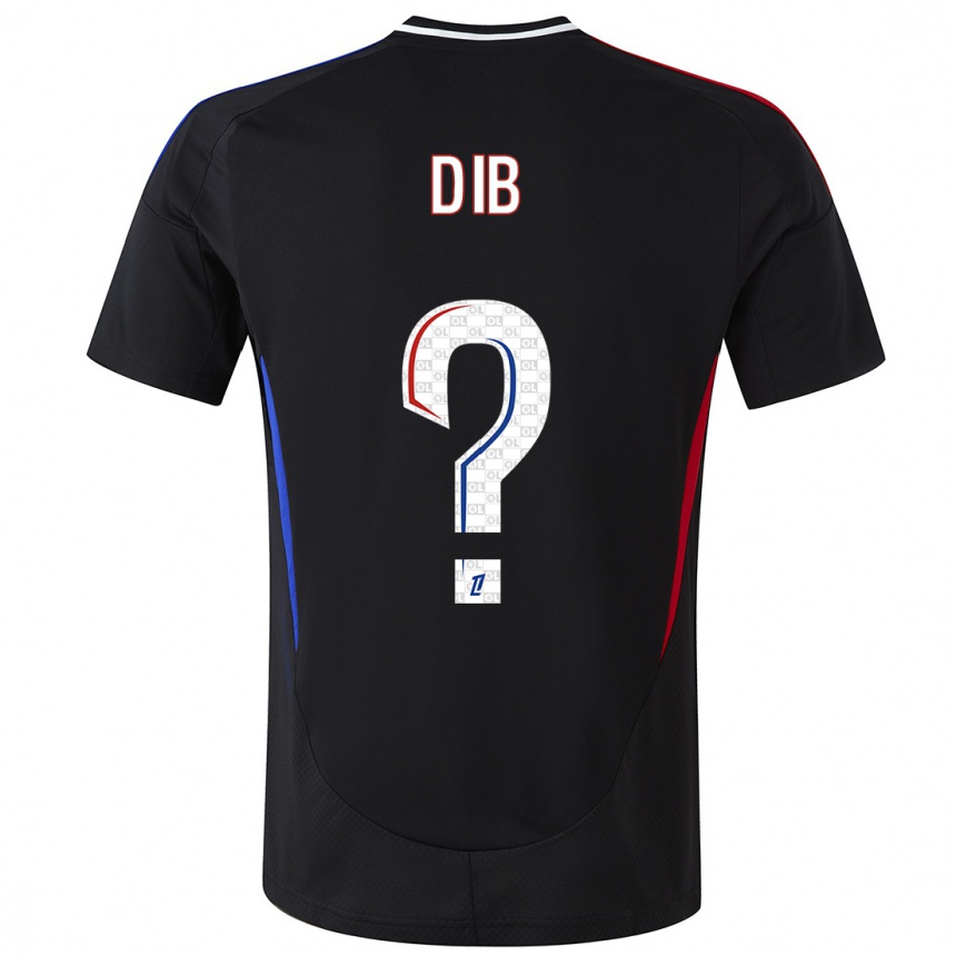גברים כדורגל Djibrail Dib #0 שָׁחוֹר הרחק ג'רזי 2024/25