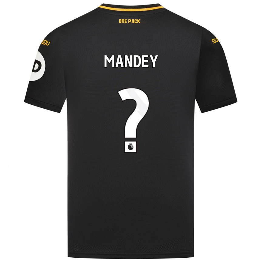 גברים כדורגל Ziyad Mandey #0 שָׁחוֹר הרחק ג'רזי 2024/25