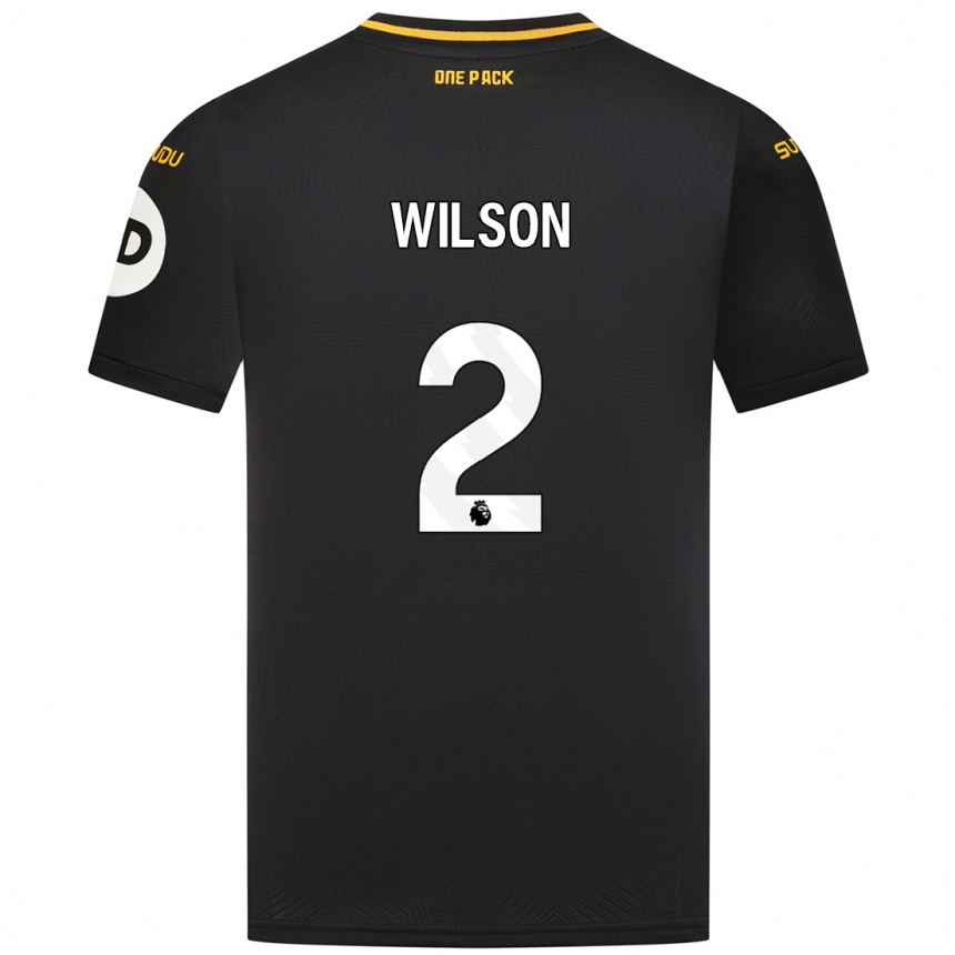 גברים כדורגל Ellie Wilson #2 שָׁחוֹר הרחק ג'רזי 2024/25