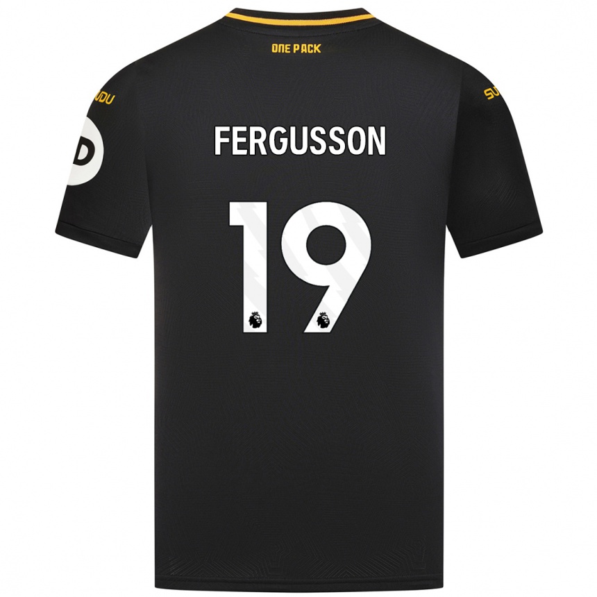 גברים כדורגל Liv Fergusson #19 שָׁחוֹר הרחק ג'רזי 2024/25