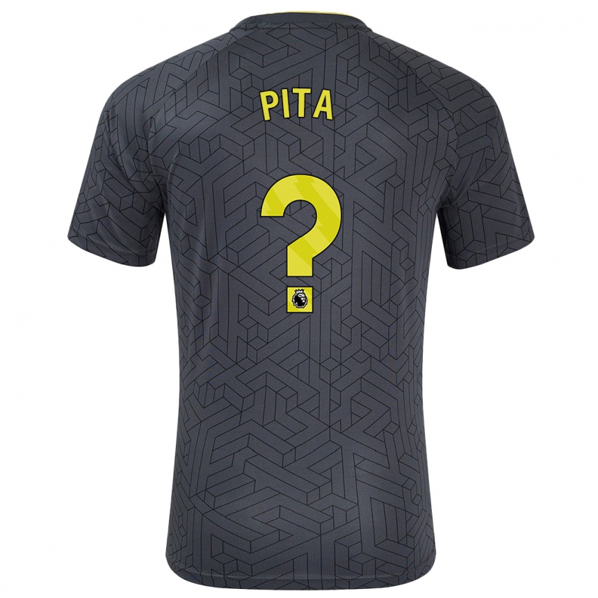 גברים כדורגל Shea Pita #0 שחור צהוב הרחק ג'רזי 2024/25