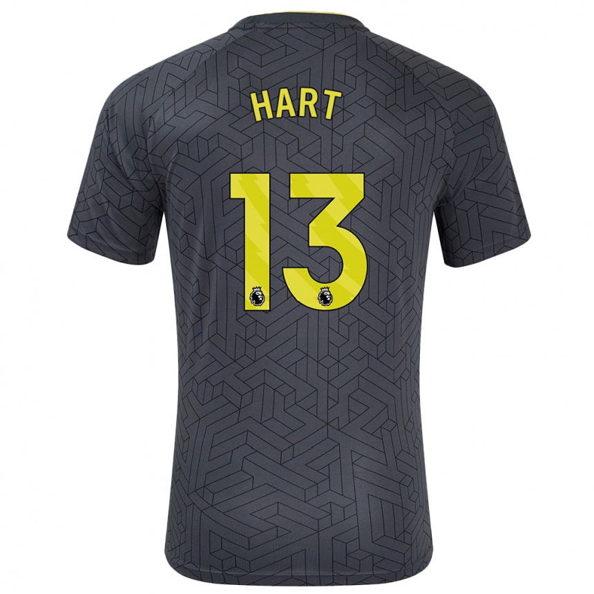 גברים כדורגל Libby Hart #13 שחור צהוב הרחק ג'רזי 2024/25