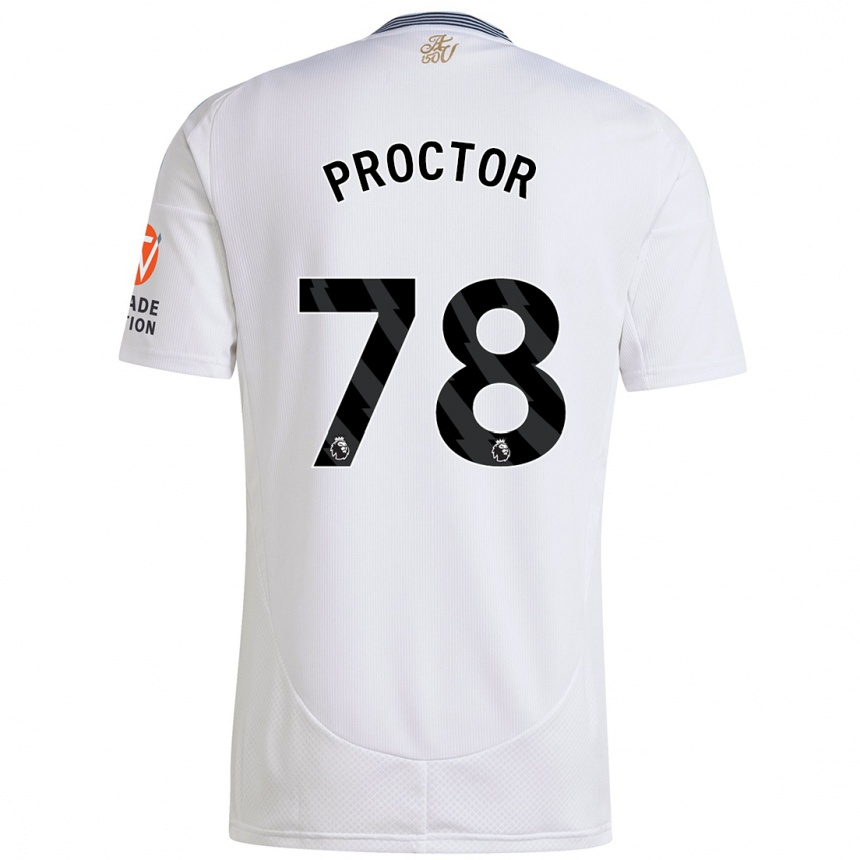 גברים כדורגל Sam Proctor #78 לָבָן הרחק ג'רזי 2024/25