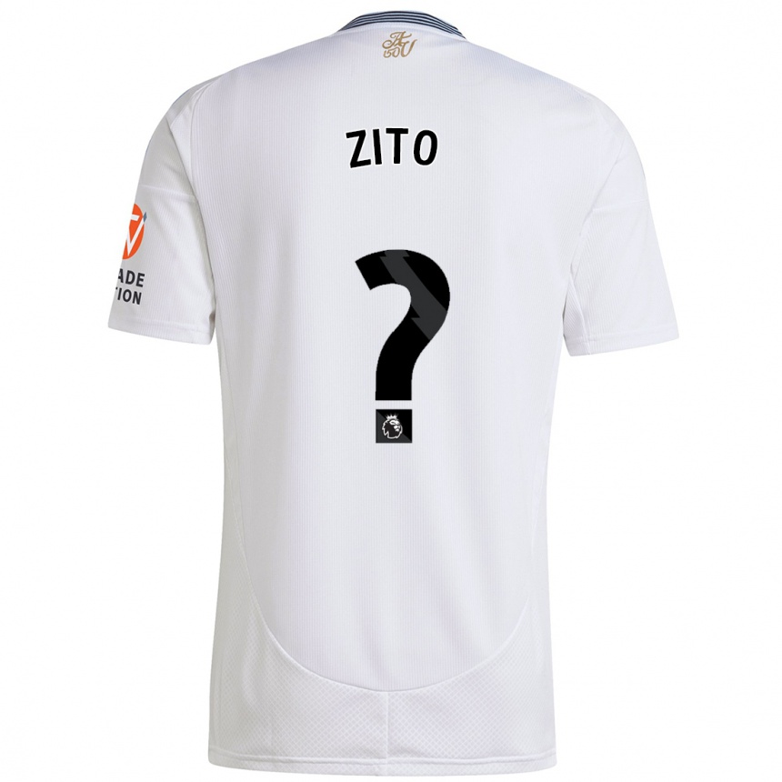 גברים כדורגל פטריק זיטו #0 לָבָן הרחק ג'רזי 2024/25
