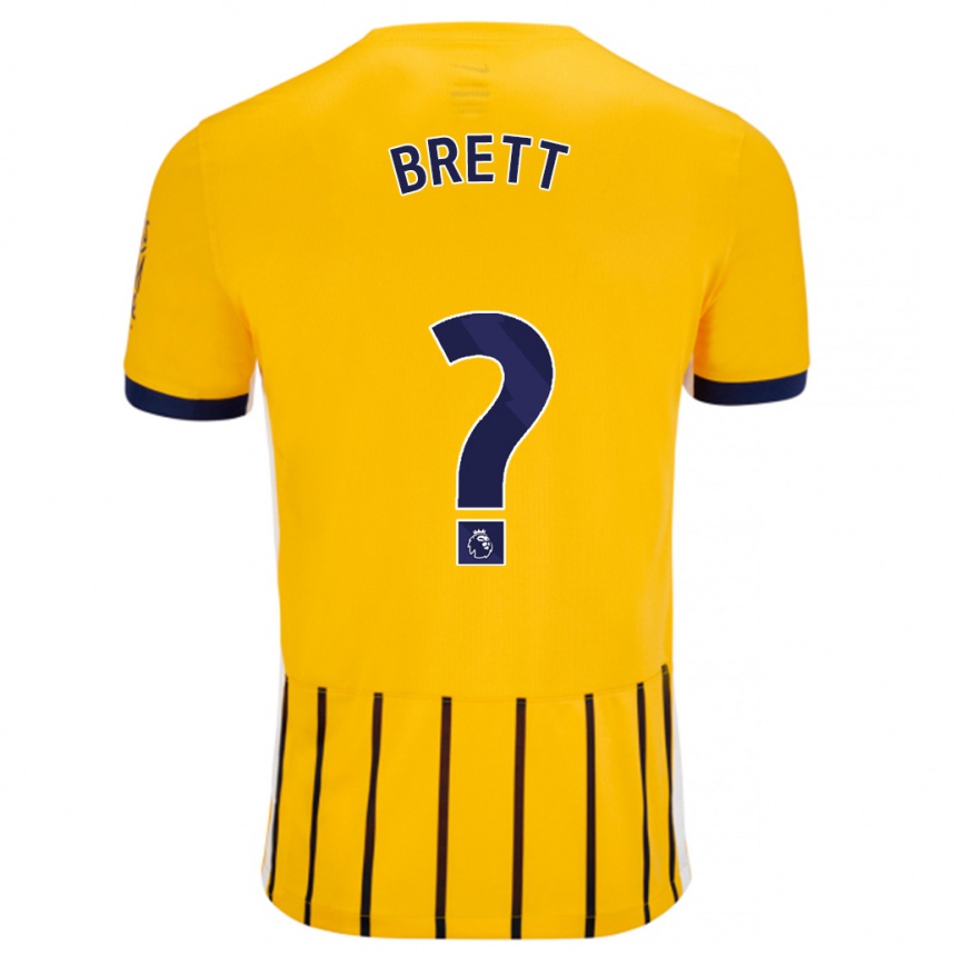 גברים כדורגל Adam Brett #0 פסי סיכה כחולים זהב הרחק ג'רזי 2024/25