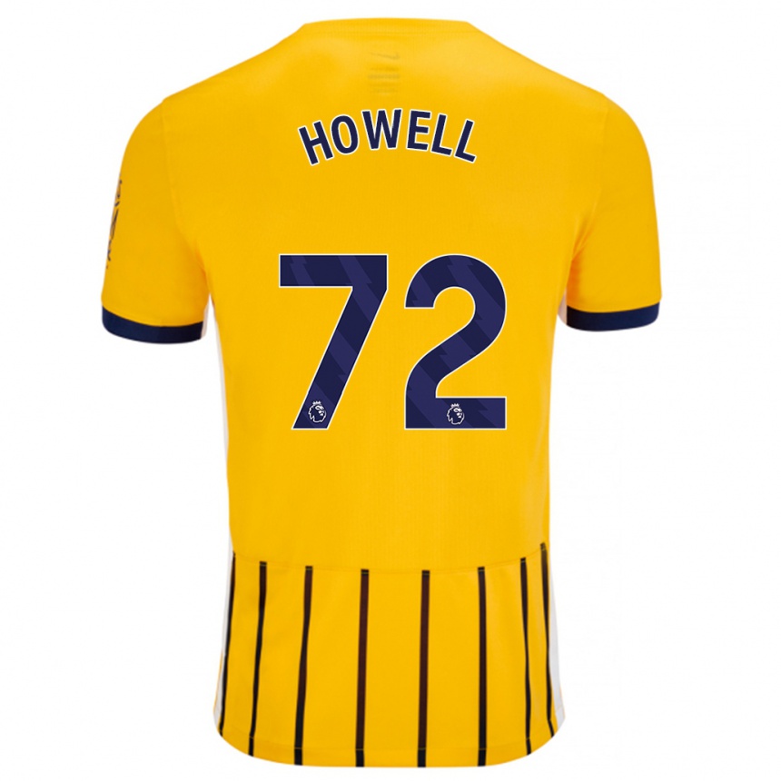 גברים כדורגל Harry Howell #72 פסי סיכה כחולים זהב הרחק ג'רזי 2024/25