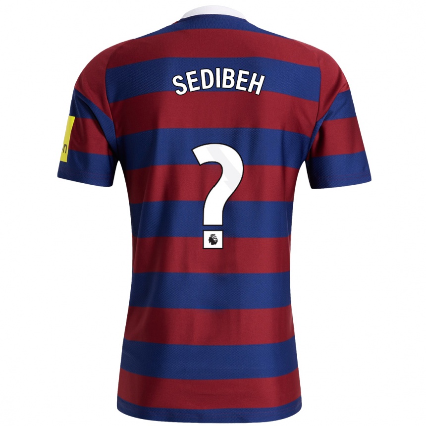 גברים כדורגל Mo Sedibeh #0 כחול כהה בורדו הרחק ג'רזי 2024/25