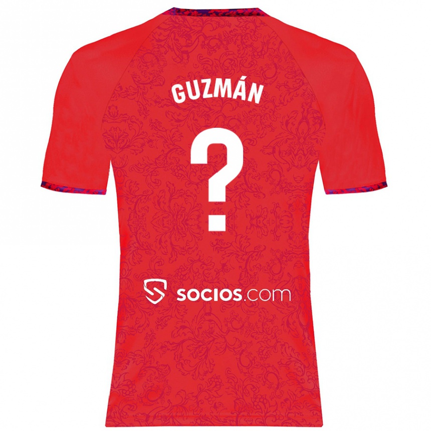 גברים כדורגל Gonzalo Guzmán #0 אָדוֹם הרחק ג'רזי 2024/25