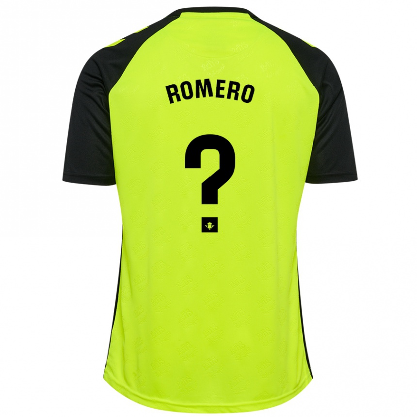גברים כדורגל Dani Romero #0 שחור ניאון צהוב הרחק ג'רזי 2024/25