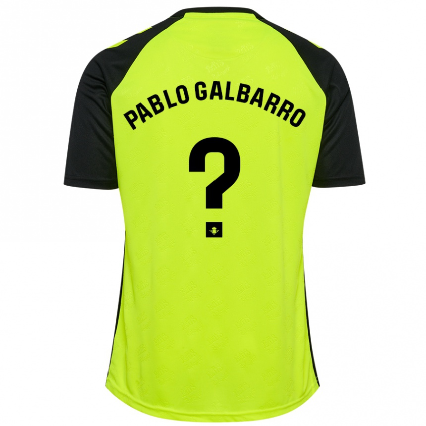 גברים כדורגל Juan Pablo Galbarro #0 שחור ניאון צהוב הרחק ג'רזי 2024/25