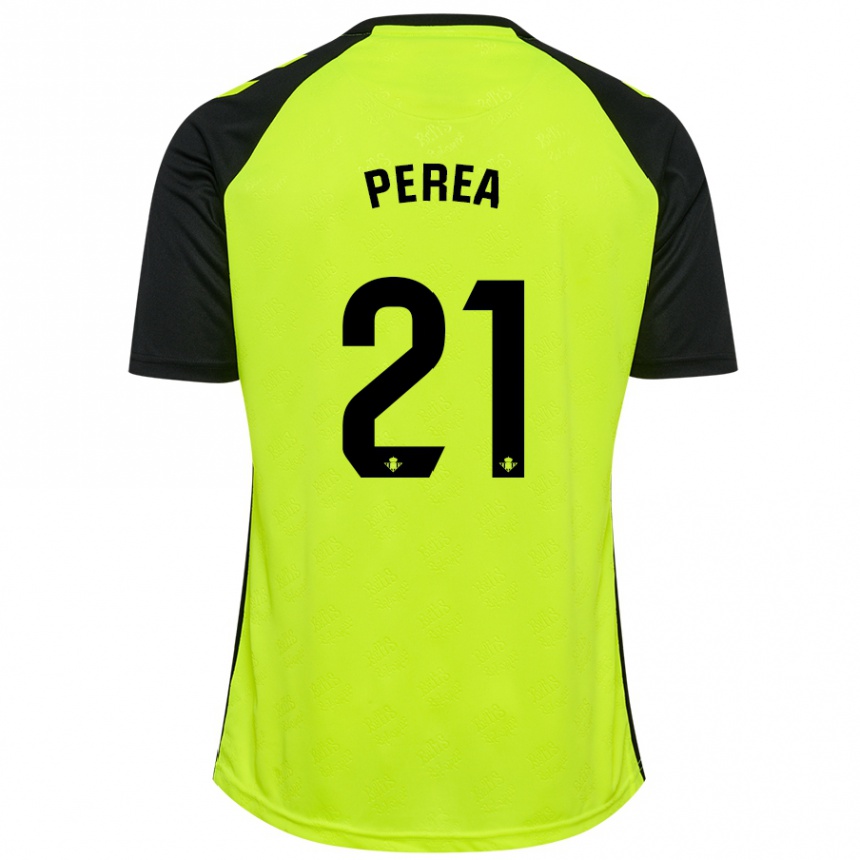גברים כדורגל Paula Perea #21 שחור ניאון צהוב הרחק ג'רזי 2024/25