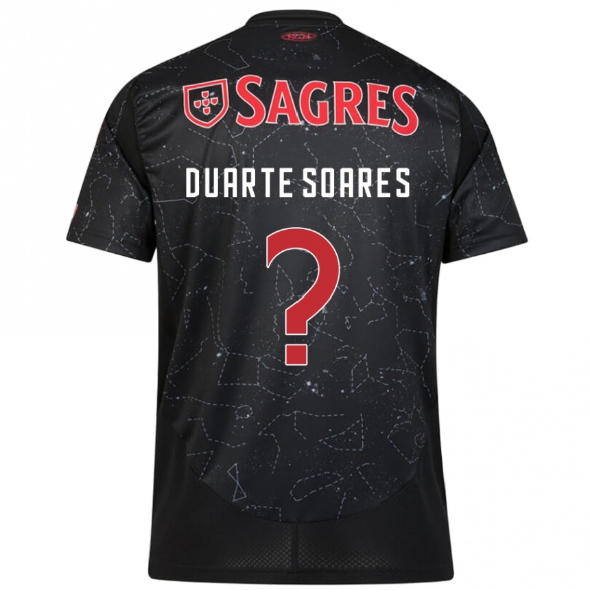גברים כדורגל Duarte Soares #0 שחור אדום הרחק ג'רזי 2024/25