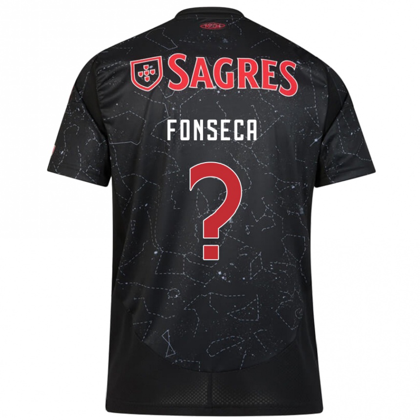 גברים כדורגל Benjamim Fonseca #0 שחור אדום הרחק ג'רזי 2024/25