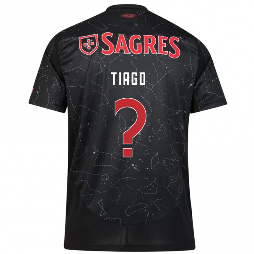 גברים כדורגל Tiago Ferreira #0 שחור אדום הרחק ג'רזי 2024/25