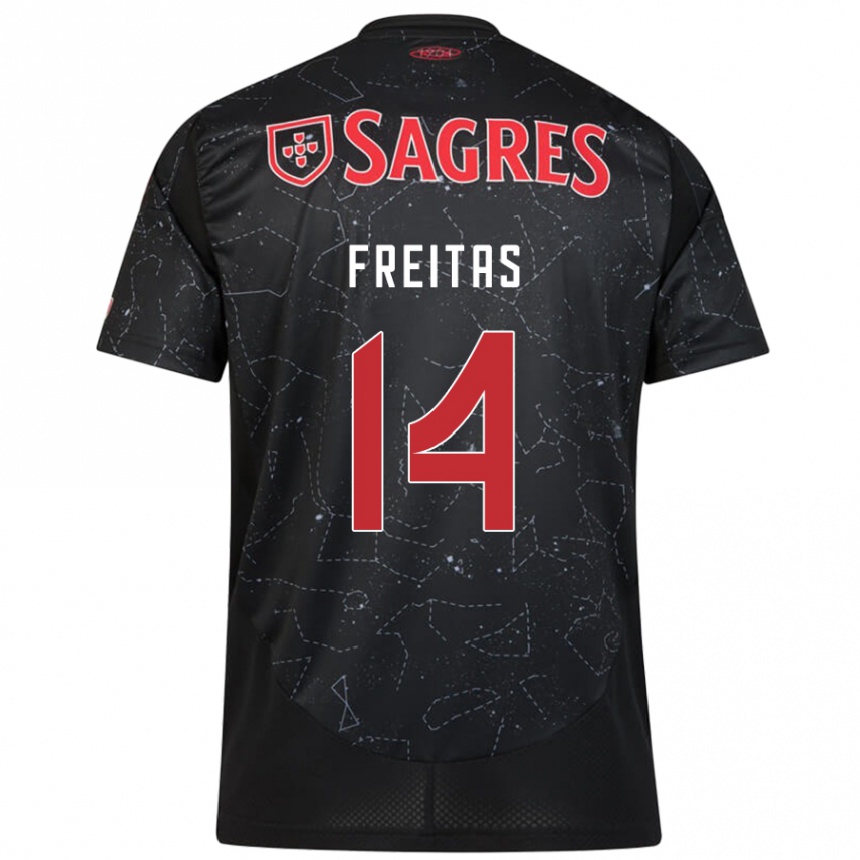 גברים כדורגל Tiago Freitas #14 שחור אדום הרחק ג'רזי 2024/25