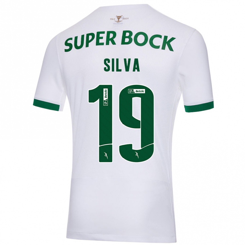 גברים כדורגל Diana Silva #19 ירוק לבן הרחק ג'רזי 2024/25