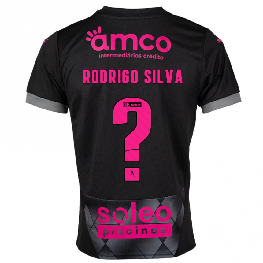 גברים כדורגל Rodrigo Silva #0 שחור ורוד הרחק ג'רזי 2024/25