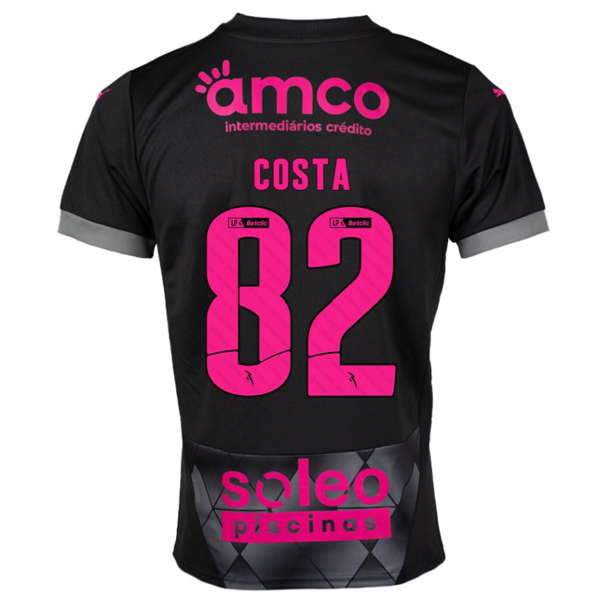 גברים כדורגל Gui Costa #82 שחור ורוד הרחק ג'רזי 2024/25