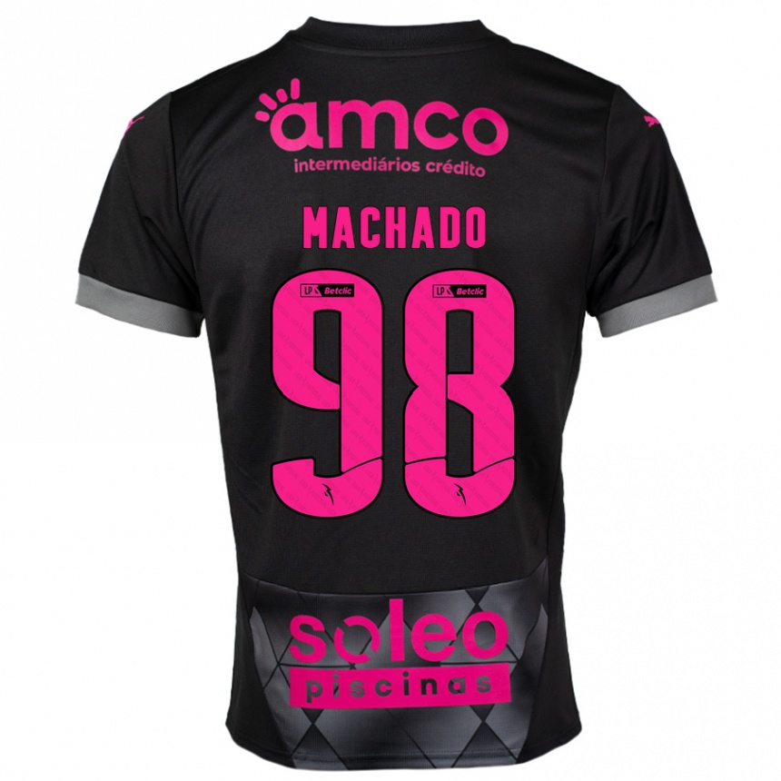 גברים כדורגל Gonçalo Machado #98 שחור ורוד הרחק ג'רזי 2024/25