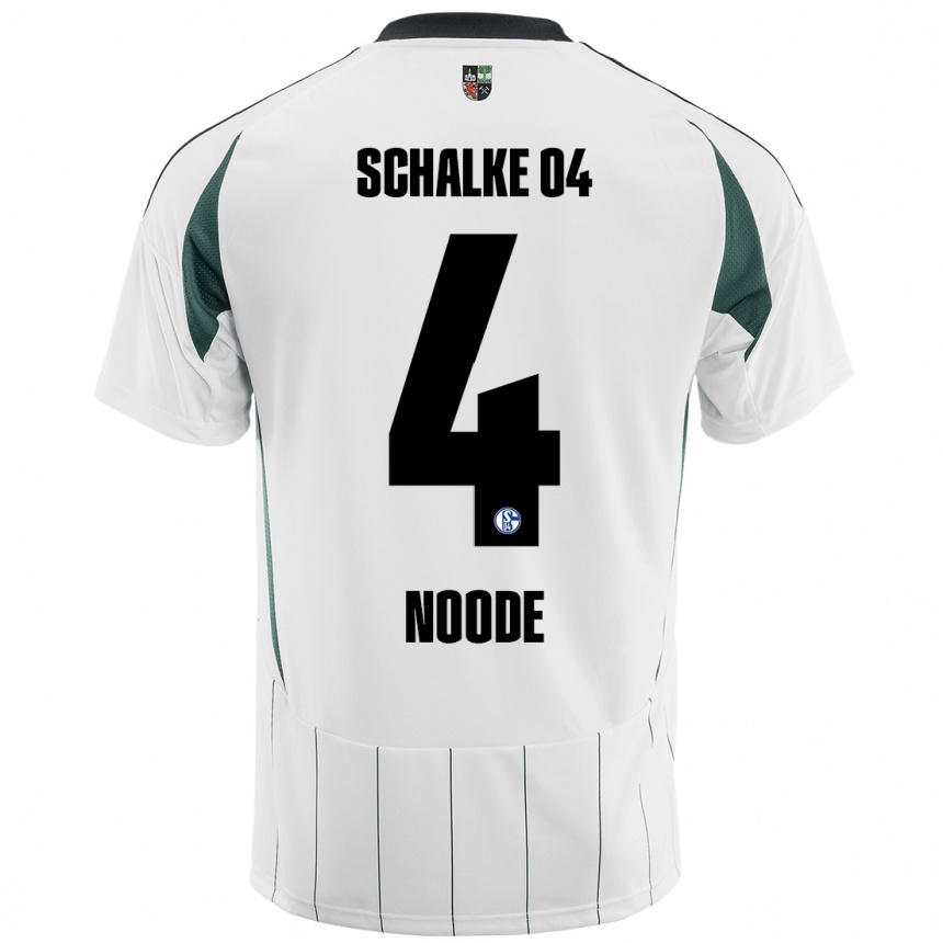 גברים כדורגל Steve Noode #4 ירוק לבן הרחק ג'רזי 2024/25