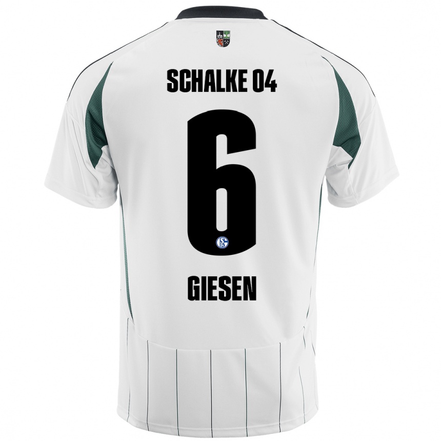 גברים כדורגל Tim Giesen #6 ירוק לבן הרחק ג'רזי 2024/25