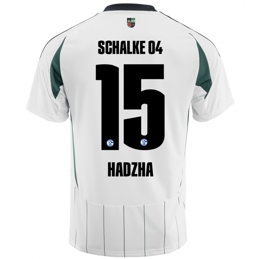 גברים כדורגל Nedzhib Hadzha #15 ירוק לבן הרחק ג'רזי 2024/25