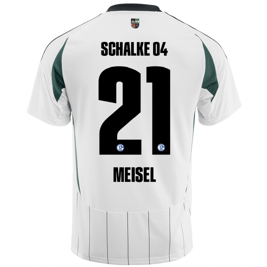 גברים כדורגל Kelsey Meisel #21 ירוק לבן הרחק ג'רזי 2024/25