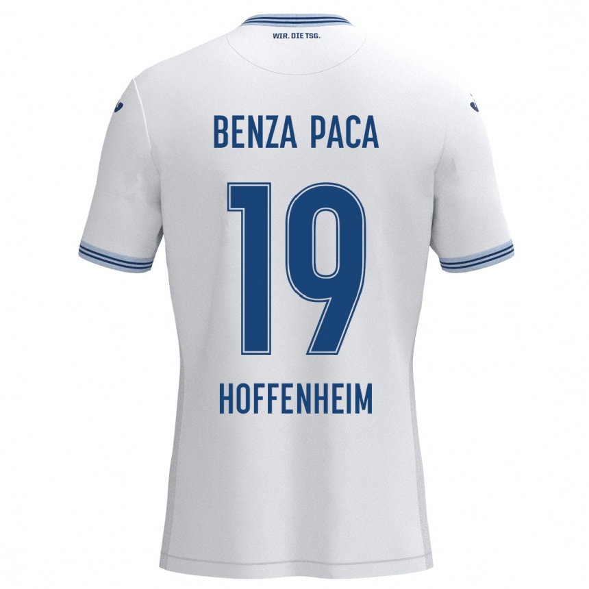 גברים כדורגל Lynes Benza Paca #19 כחול לבן הרחק ג'רזי 2024/25