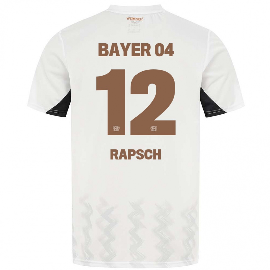 גברים כדורגל Simeon Rapsch #12 לבן שחור הרחק ג'רזי 2024/25