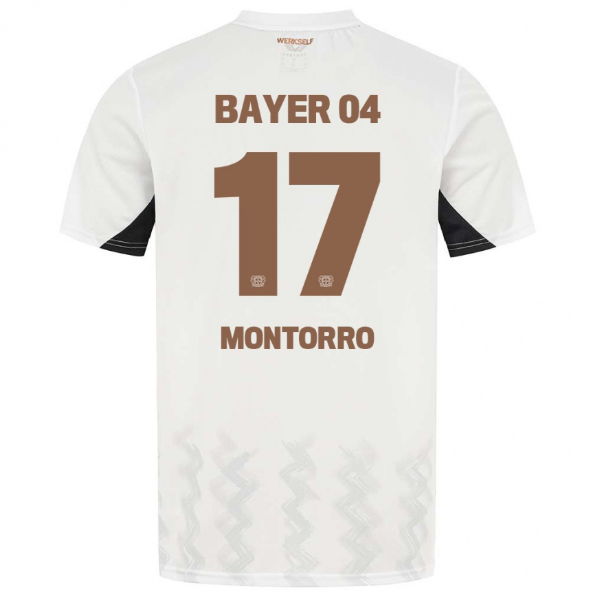גברים כדורגל Josuè Montorro #17 לבן שחור הרחק ג'רזי 2024/25