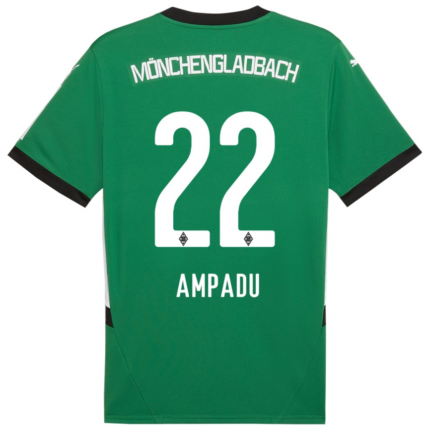 גברים כדורגל Leon Ampadu #22 ירוק לבן הרחק ג'רזי 2024/25