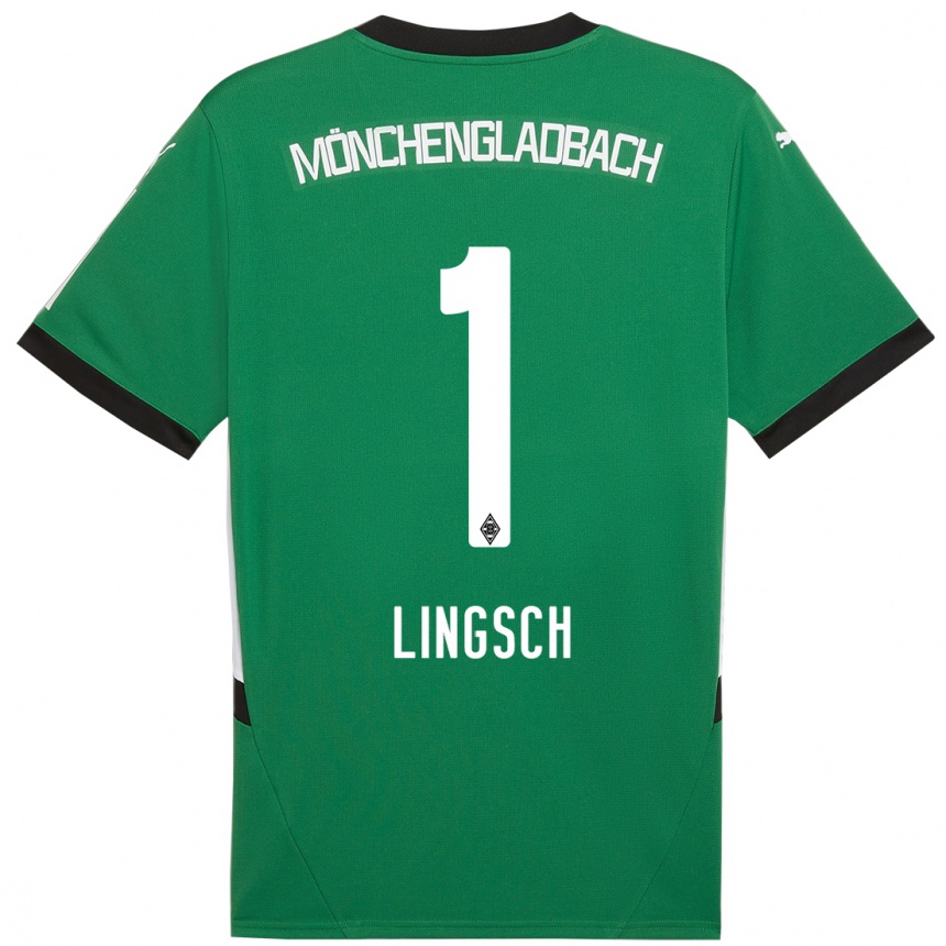 גברים כדורגל Tina Lingsch #1 ירוק לבן הרחק ג'רזי 2024/25