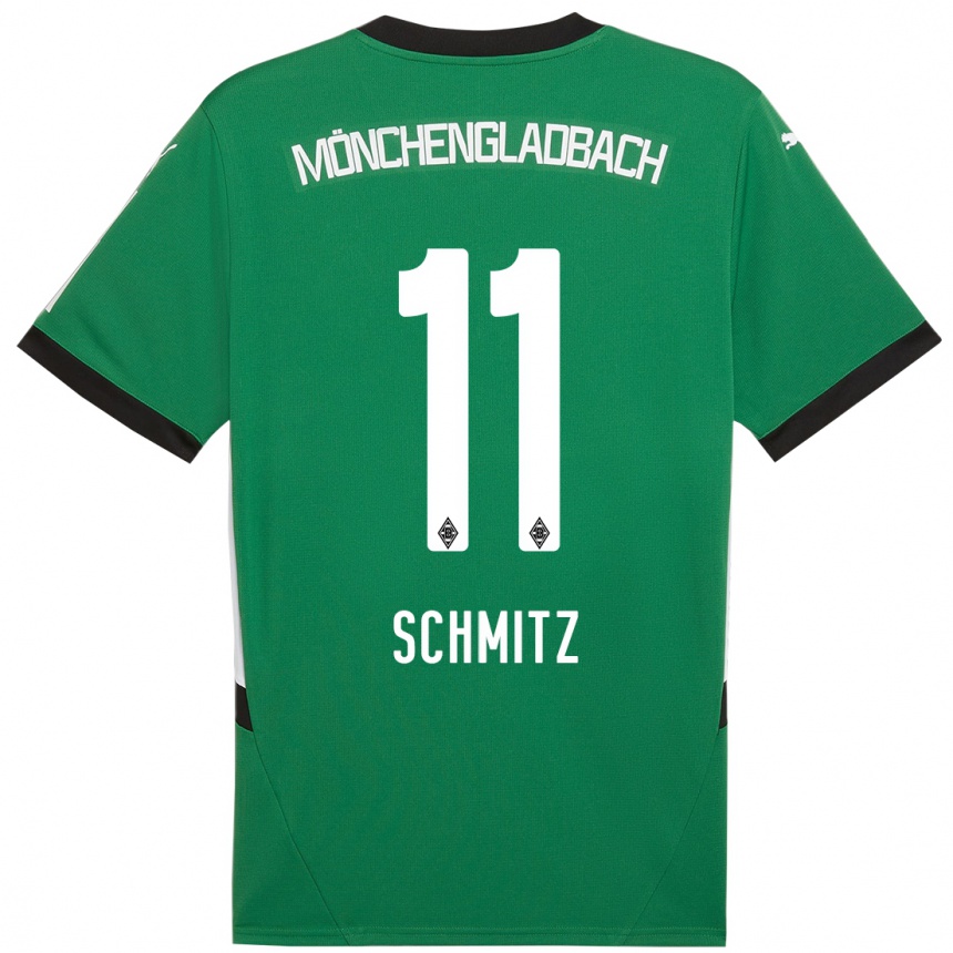 גברים כדורגל Louisa Schmitz #11 ירוק לבן הרחק ג'רזי 2024/25