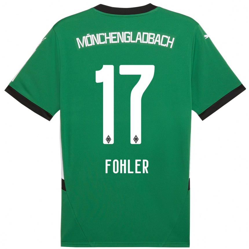 גברים כדורגל Selma Fohler #17 ירוק לבן הרחק ג'רזי 2024/25