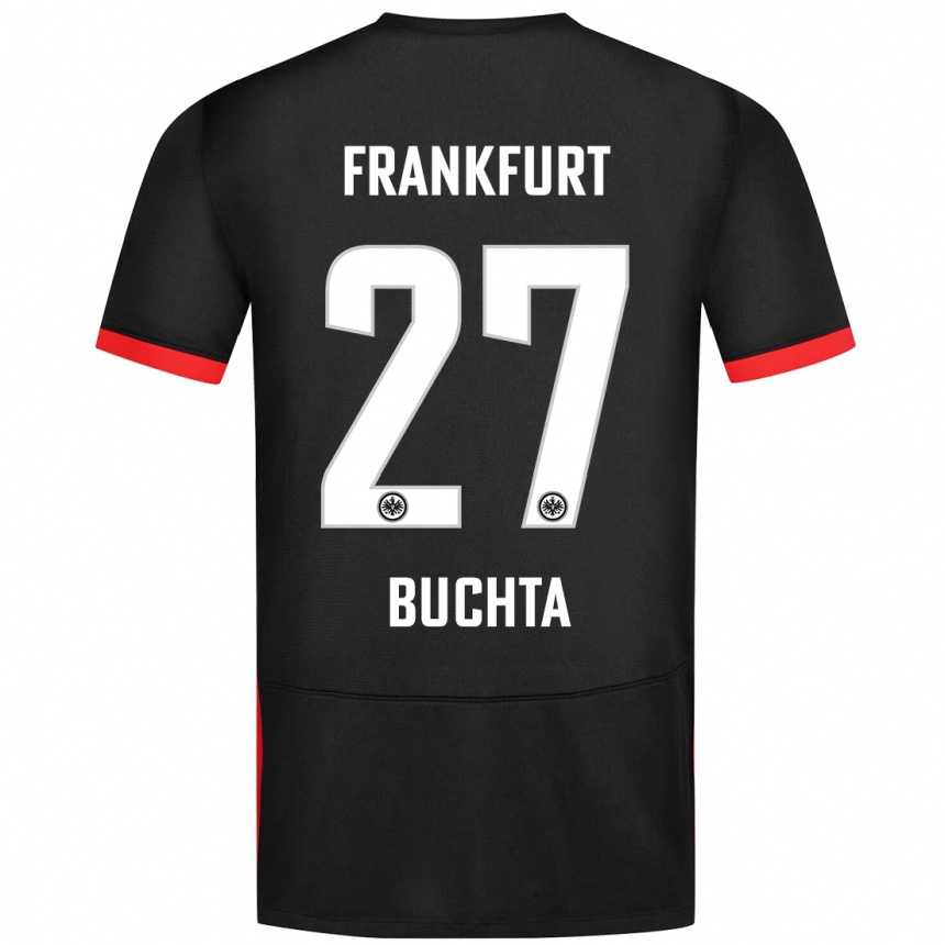 גברים כדורגל Philip Buchta #27 שָׁחוֹר הרחק ג'רזי 2024/25