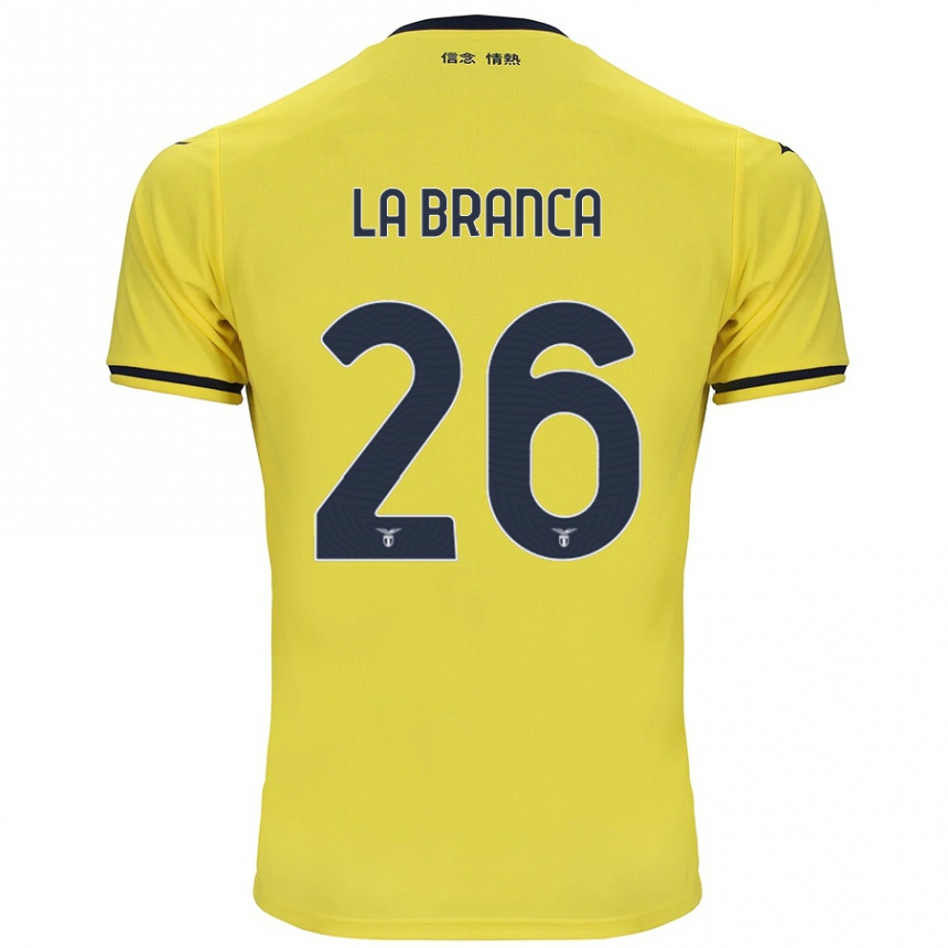 גברים כדורגל Ruggero La Branca #26 צָהוֹב הרחק ג'רזי 2024/25