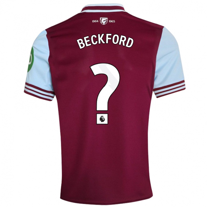 נשים כדורגל Lewis Beckford #0 אדום כהה ג'רזי ביתית 2024/25