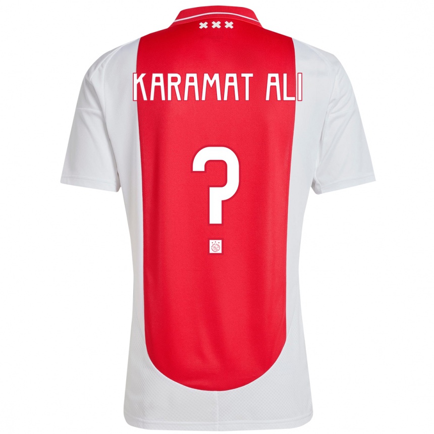 נשים כדורגל Yaïr Karamat Ali #0 אדום לבן ג'רזי ביתית 2024/25