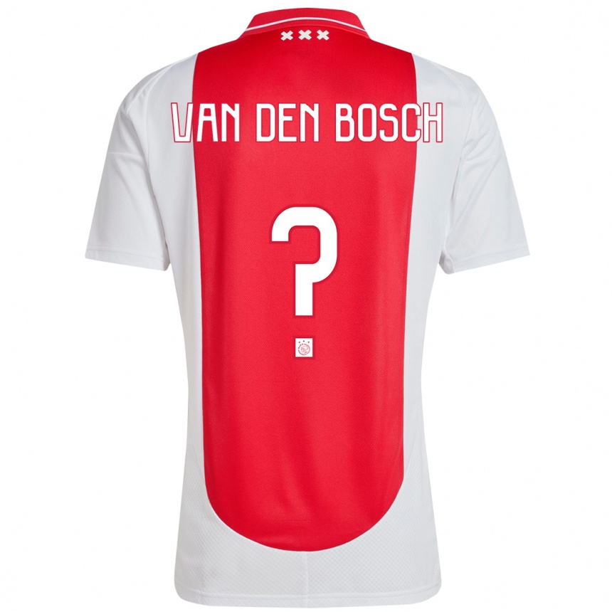 נשים כדורגל Frederico Van Den Bosch #0 אדום לבן ג'רזי ביתית 2024/25