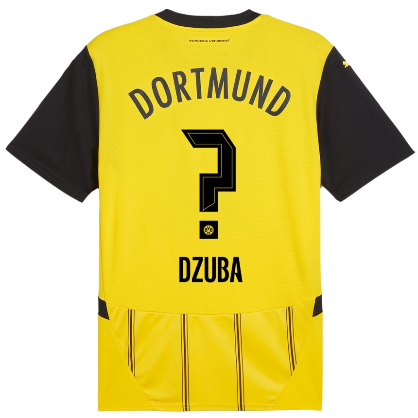 נשים כדורגל Fabian Dzuba #0 צהוב שחור ג'רזי ביתית 2024/25